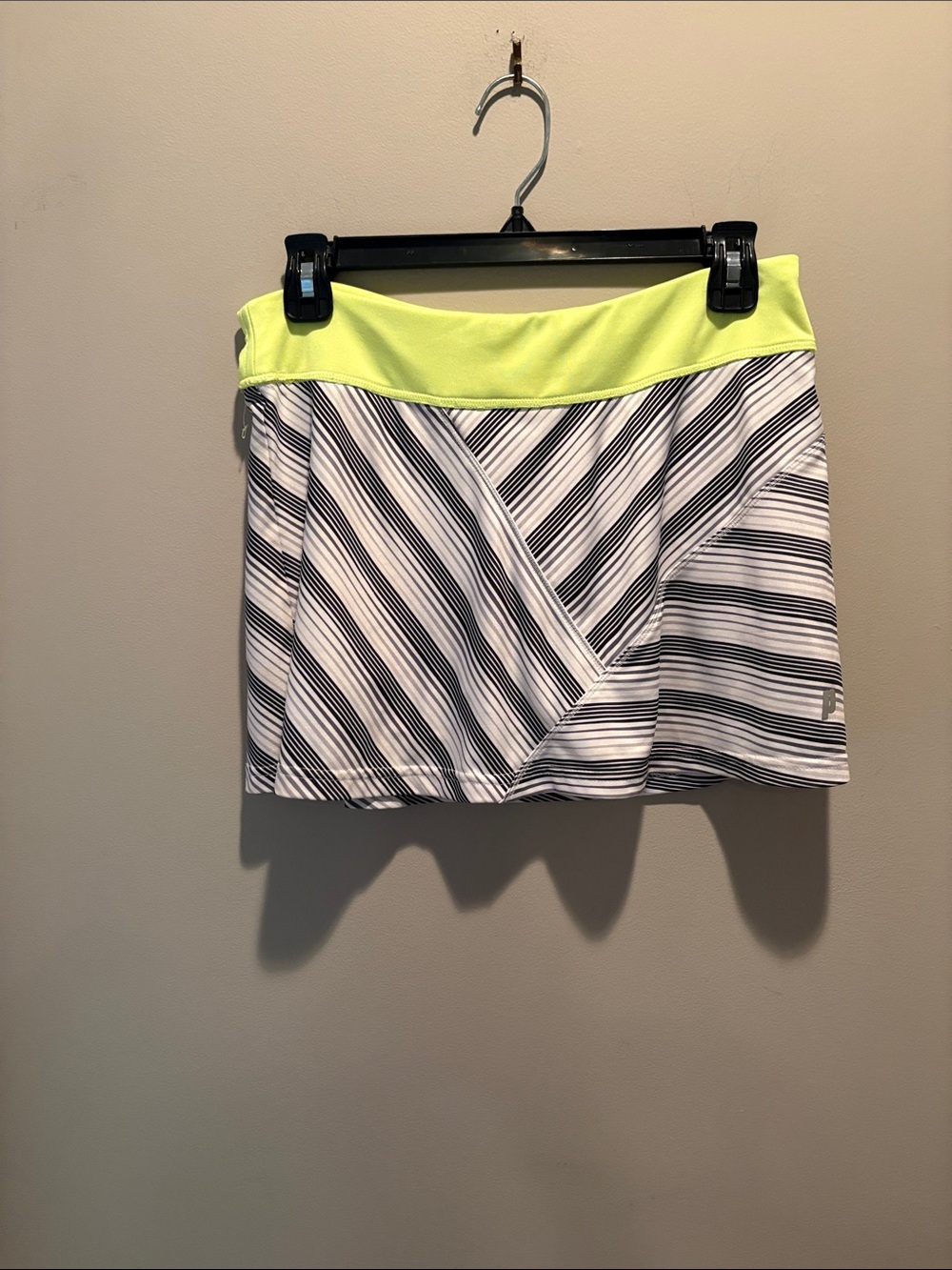 Prince Striped Skort with Neon Yellow Waistband